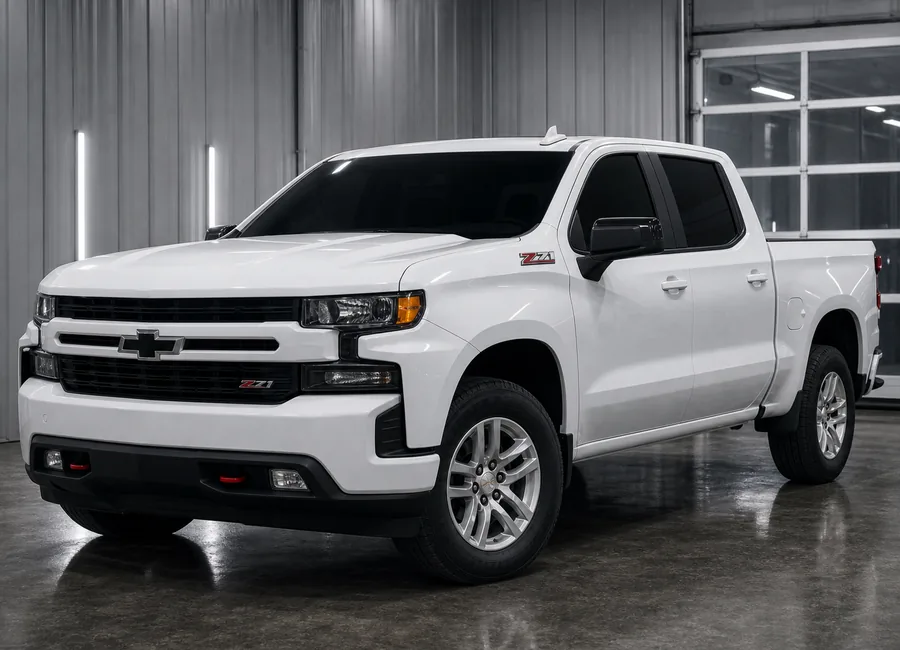 White truck after window tint